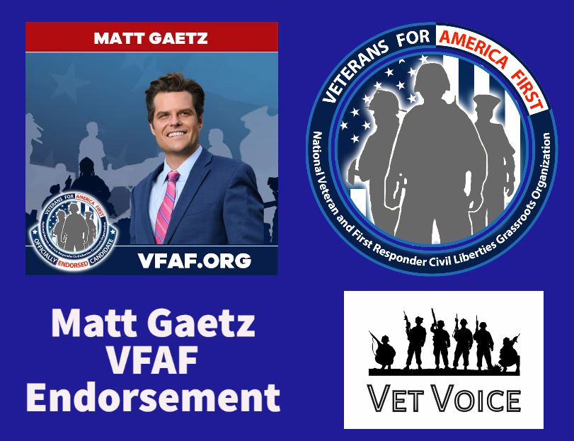Matt Gaetz Accepts VFAF endorsement 